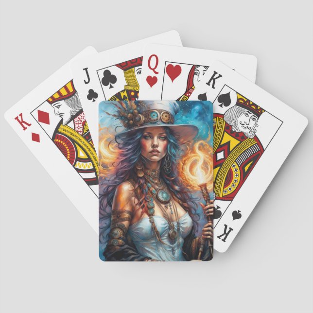 Steampunk Voodoo Queen 1 Casinokort (Baksidan)