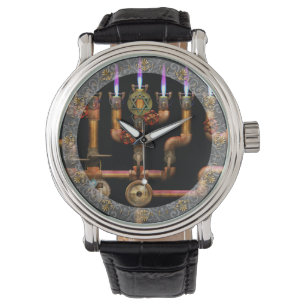 Steampunk - VVS - Att tända Menorah-ljusstakarna Armbandsur