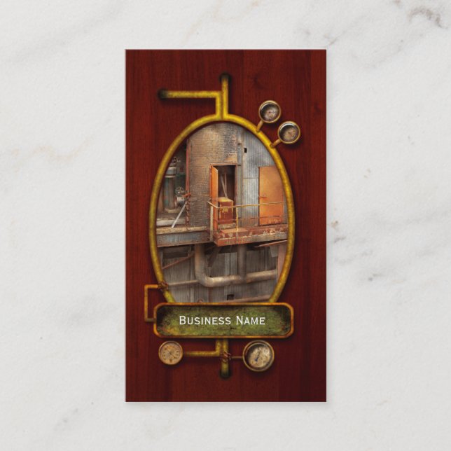 Steampunk - VVS - VVS-männens dilemma Visitkort (Framsida)