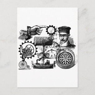 steampunk vykort