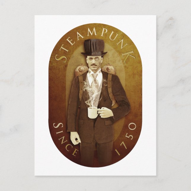 STEAMPUNK VYKORT (Framsida)