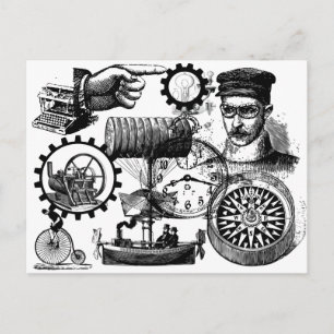 steampunk vykort