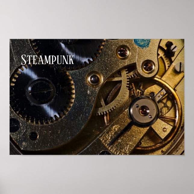Steampunk Watch Mechanism Poster (Framsidan)