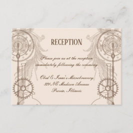 Steampunk Wedding Reception Inbjudningar