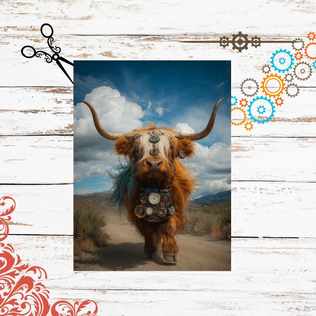 Steampunk Whimsical Highland Scrapbook Papper (Skapare uppladdad)