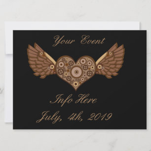 Steampunk Winged Heart med Gears Thunder_Cove