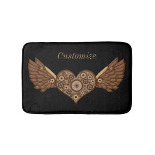 Steampunk Winged Heart med Gears Thunder_Cove Badrumsmatta