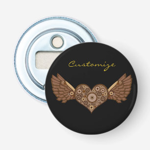 Steampunk Winged Heart med Gears Thunder_Cove Flasköppnare