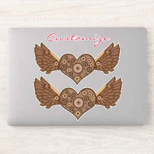 Steampunk Winged Heart med Gears Thunder_Cove Klistermärken