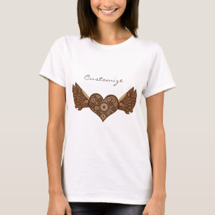 Steampunk Winged Heart med Gears Thunder_Cove T Shirt