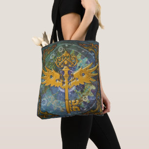Steampunk Winged Nyckel Tygkasse