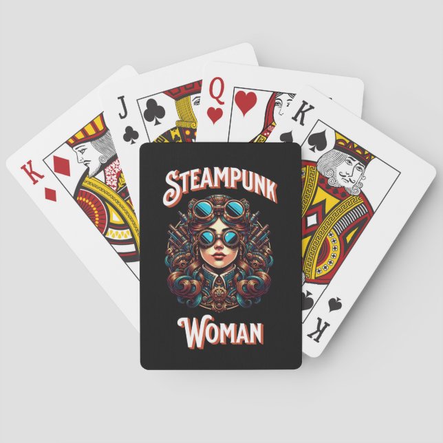 Steampunk Woman Casinokort (Baksidan)