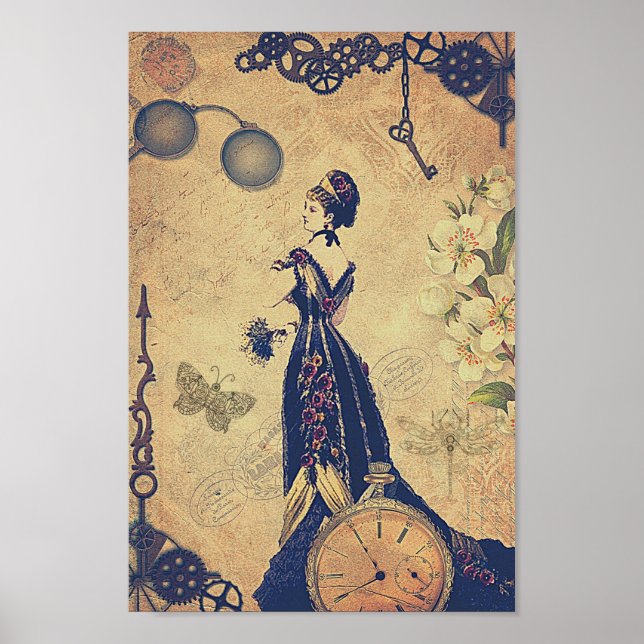 Steampunk Woman coola poster (Framsidan)