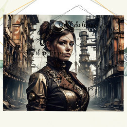 Steampunk Woman Decoupage v5
