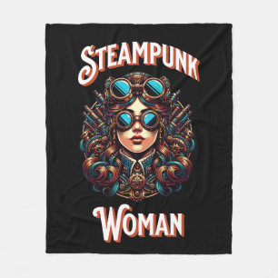 Steampunk Woman Fleecefilt