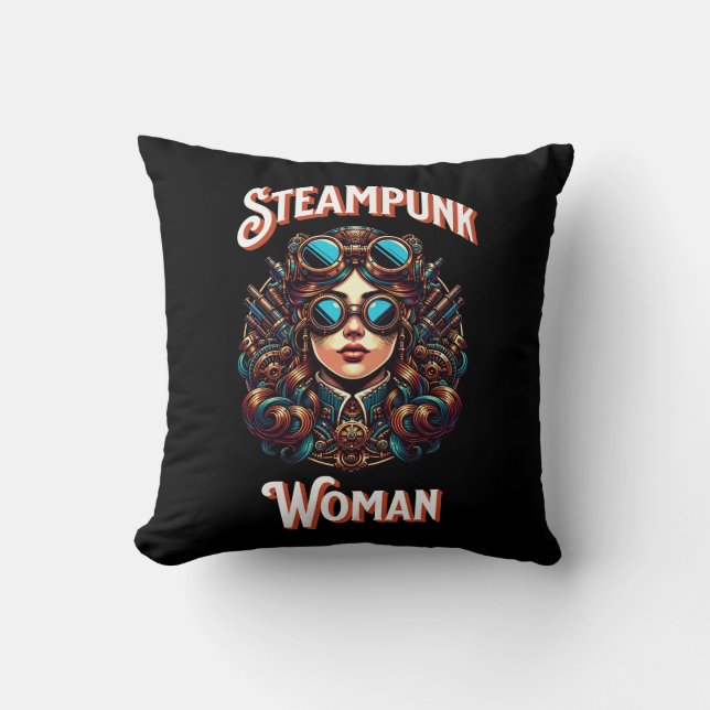 Steampunk Woman Kudde (Framsida)