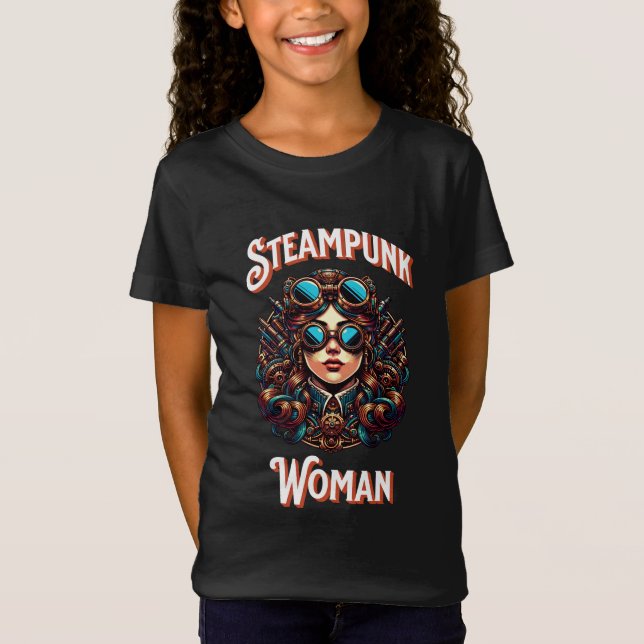 Steampunk Woman T Shirt (Framsida)