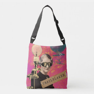 Steampunk Woman Trailblazer Pop Art Axelväska