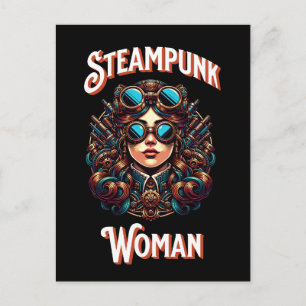 Steampunk Woman Vykort