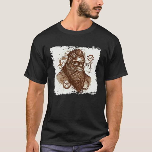 Steampunk Yeti T Shirt (Framsida)