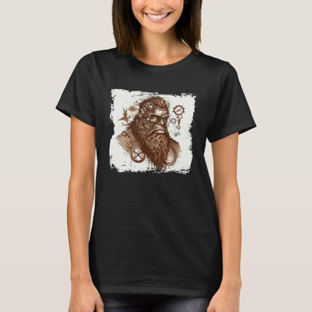 Steampunk Yeti T Shirt (Framsida)