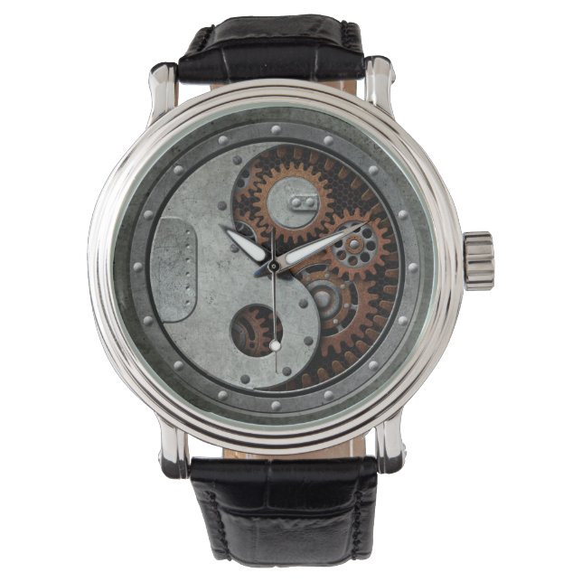 Steampunk Yin Yang Armbandsur (Framsida)