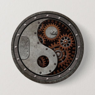 Steampunk Yin Yang Knapp