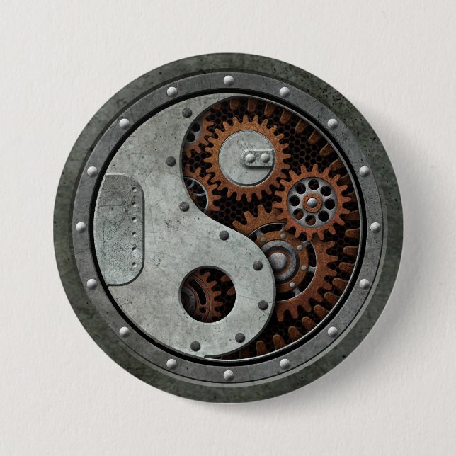 Steampunk Yin Yang Knapp (Framsida)