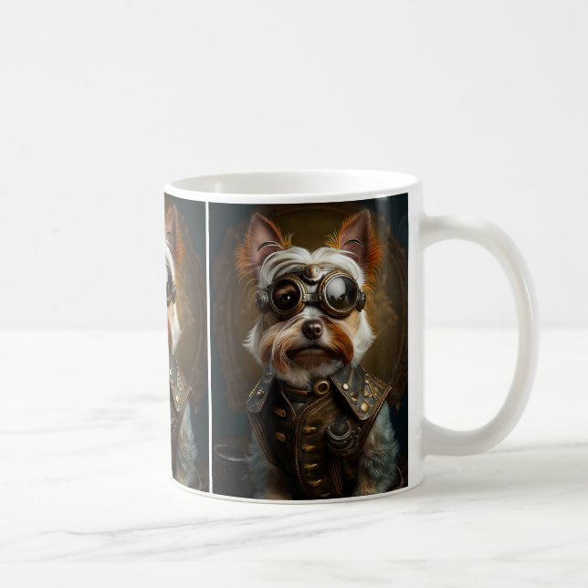 Steampunk Yorkie Coffee Mugg (Höger)