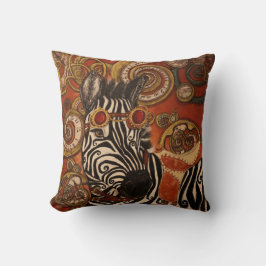Steampunk Zebra Pillow Kudde