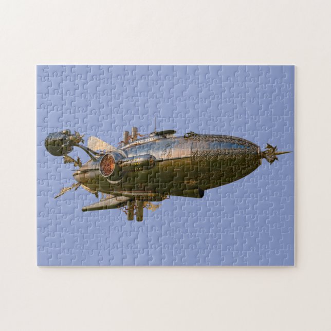 STEAMPUNK ZEPPELIN BLIMP JIGSAW PUZZLE PUSSEL (Horisontell)