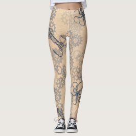 steampunkbläckfiskdamasker leggings
