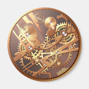 steampunkklockan utrustar magnet