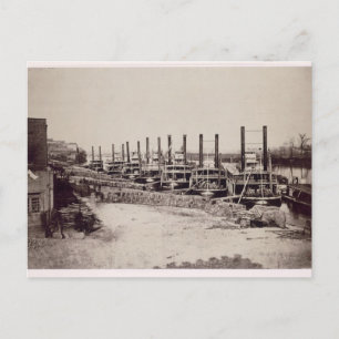 Steamrar på Mississippi (b/w-foto) Vykort