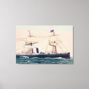 Steamship Victoria of the Anchor Line, 1876 Canvastryck