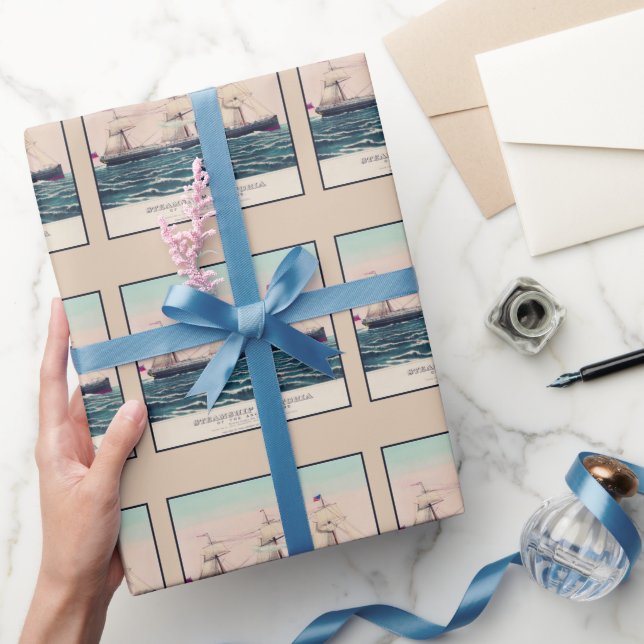 Steamship Victoria of the Anchor Line, 1876 Presentpapper (Gifting)