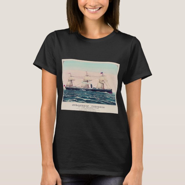 Steamship Victoria of the Anchor Line, 1876 T Shirt (Framsida)