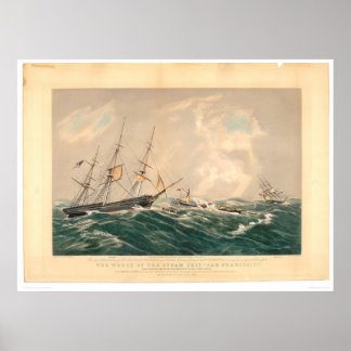Steamskeppet "San Francisco" (1877A) Poster