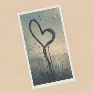 Steamy Drawn Heart Pappersservett