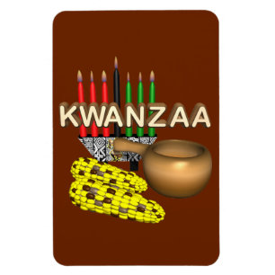 Stearinljus av Kwanzaa - Magnet