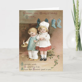 Stearinljus för barnstrumpajärnek helgkort