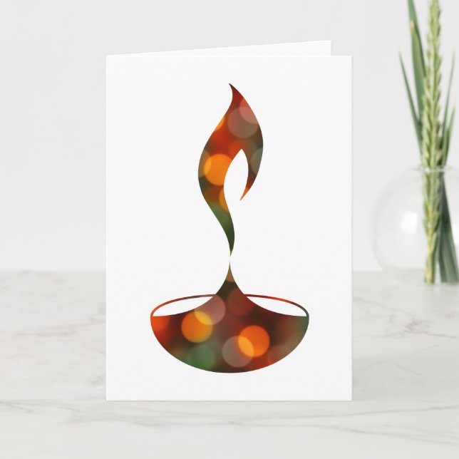 stearinljus för diwalidiyabokeh kort (Framsida)
