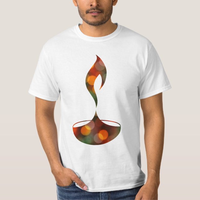 stearinljus för diwalidiyabokeh t-shirt (Framsida)