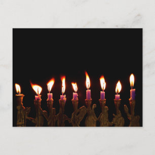 Stearinljus för Hanukkah Chanukah Hanukah Helg Vykort