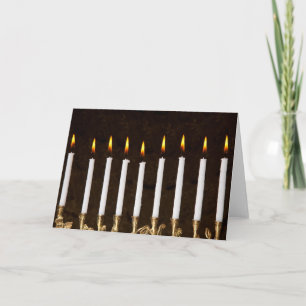 Stearinljus för Hanukkah Chanukah Hanukah Helgkort