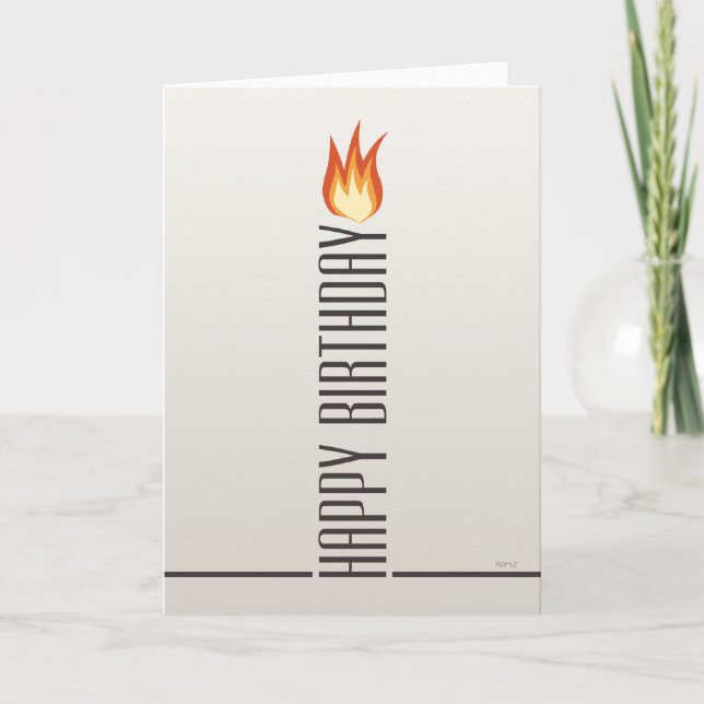 Stearinljus i Grattis på födelsedagen Kort (Framsida)