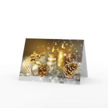 Stearinljus och kottar