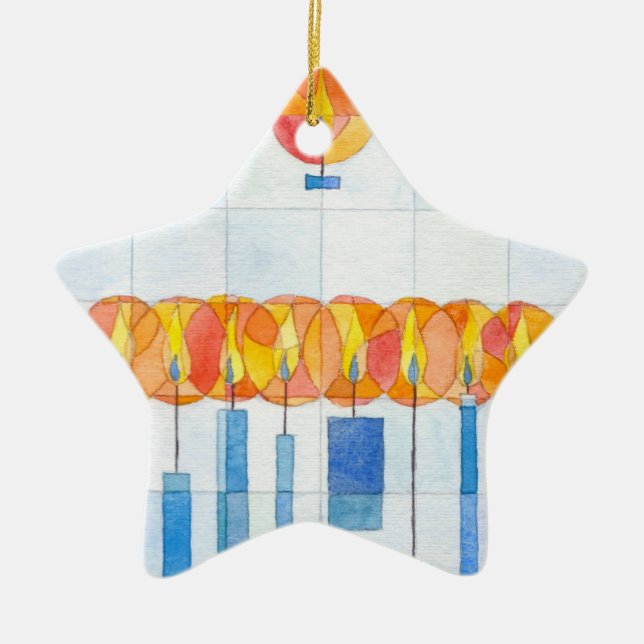 Stearinljus prydnad julgransprydnad keramik (Framsidan)