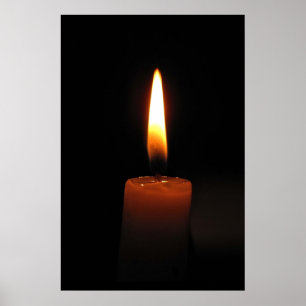 Stearinljuset flammar poster
