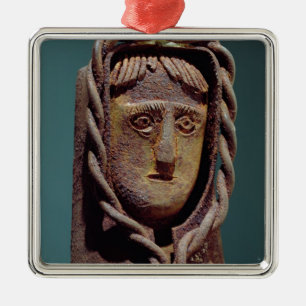 Stearinljushållare med en figur av Jesus Julgransprydnad Metall